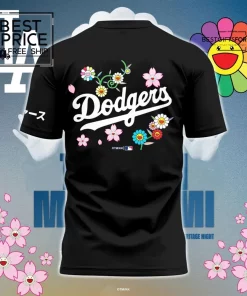 LD Dodgers X Takashi Murakami 2025 Limited Edition Black T shirt 3