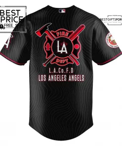Los Angeles Angels x 2025 Firefighter Appreciation Limited Edition Baseball Jersey 3
