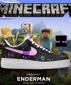 Minecraft Enderman Limited Edition Custom Air Force 1 Shoes