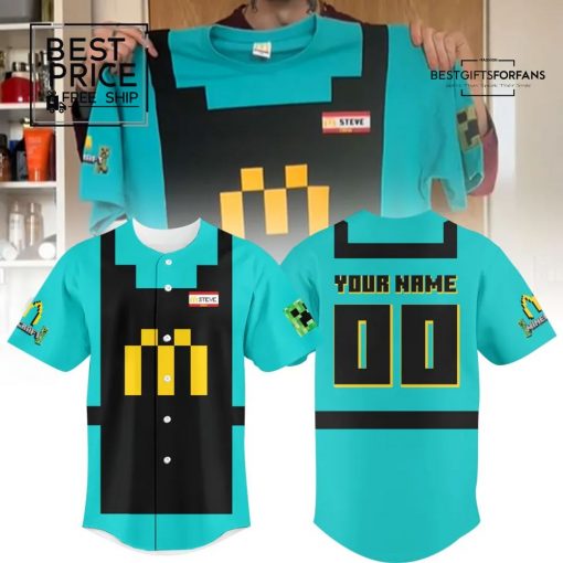 Minecraft x McDonald’s Diamond Block & Steve Baseball Jersey