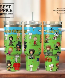 Mistmerch Guns N Roses x Peanuts Custom Limited Edition Stanley Tumble 1