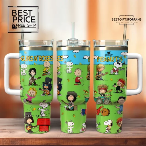 Guns N Roses x Peanuts Custom Limited Edition Stanley Tumbler