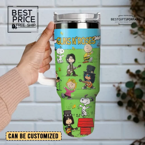 Guns N Roses x Peanuts Custom Limited Edition Stanley Tumbler