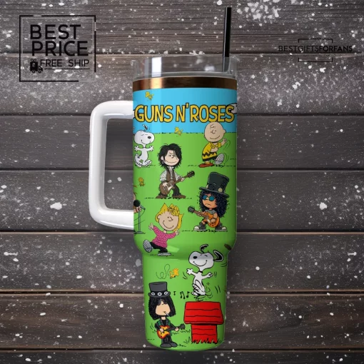 Guns N Roses x Peanuts Custom Limited Edition Stanley Tumbler