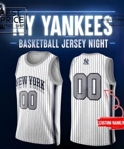 New York Yankees Limited Edition Custom Basketball Jersey