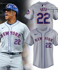 Juan Soto New York Mets #22 Road Grey Baseball Jersey