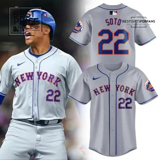 Juan Soto New York Mets #22 Road Grey Baseball Jersey