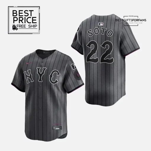 NYC Mets City Connect Style Juan Soto #22 Special Edition Baseball Jersey