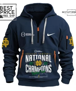 National Champions Notre Dame 2025 Limited Edition Half Zip Hoodie