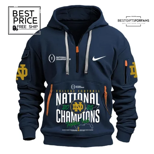 National Champions Notre Dame 2025 Limited Edition Half Zip Hoodie