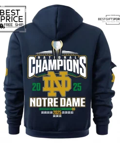 National Champions Notre Dame 2025 Limited Edition Half Zip Hoodie 3