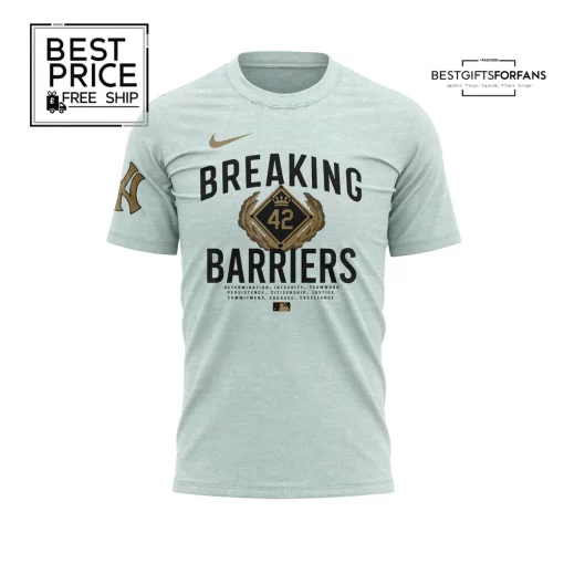New York Yankees Breaking Barriers Jackie Robinson Tribute T-Shirt