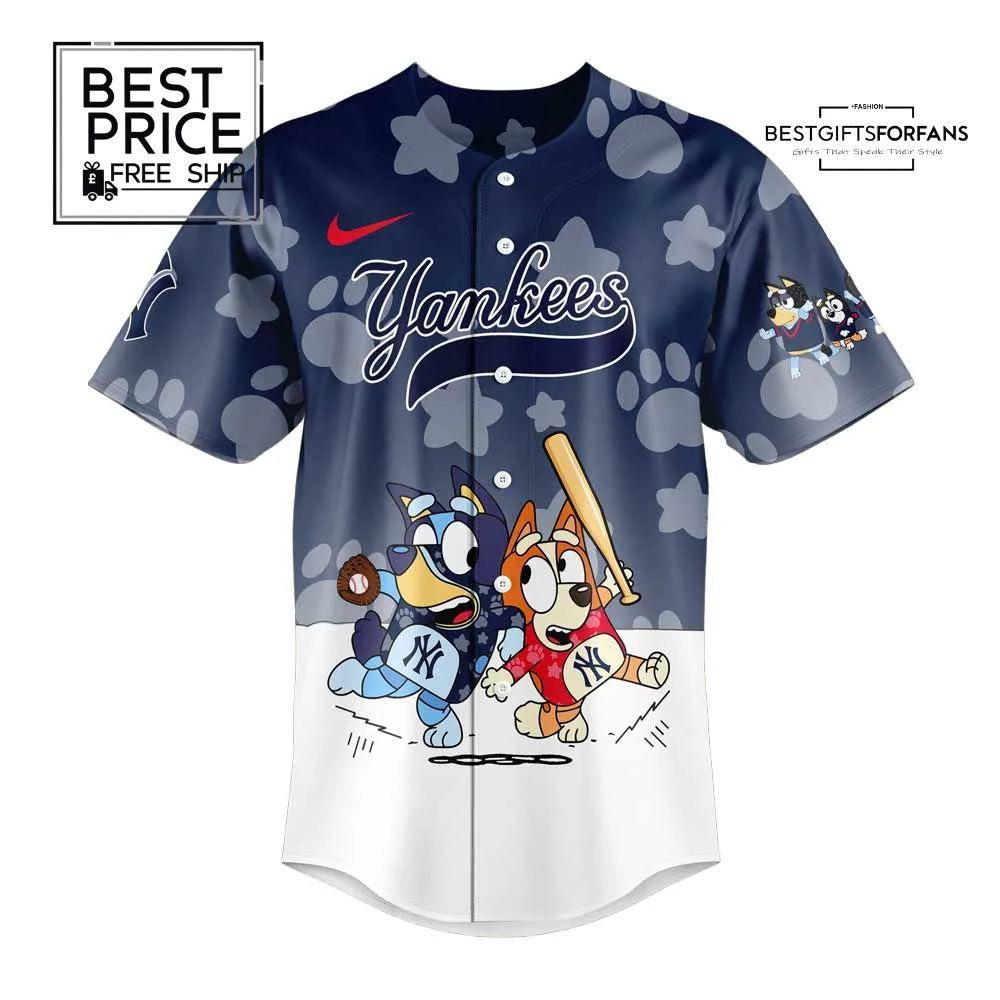 New York Yankees x Bluey & Bingo Limited Edition Baseball Jersey New York Yankees x Bluey & Bingo Limited Edition Baseball Jersey