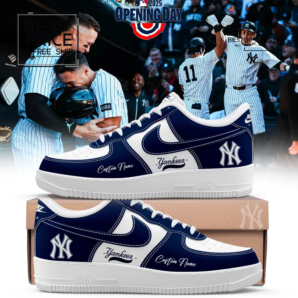 Custom New York Yankees Air Force Style Shoes Custom New York Yankees Air Force Style Shoes
