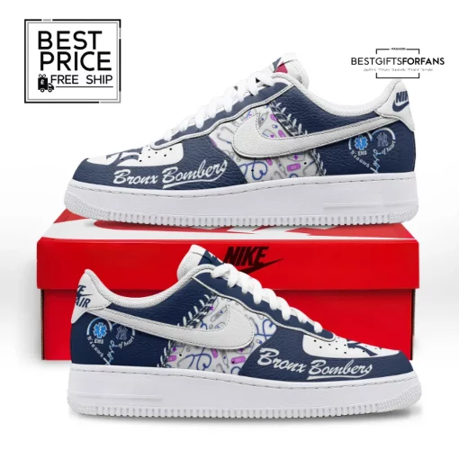 New York Yankees x Healthcare Tribute Custom Nike Air Force 1 Sneakers