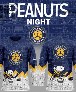Norfolk Admirals Peanuts Night Limited Edition Hockey Jersey