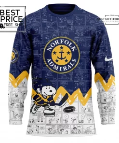 Norfolk Admirals Peanuts Night Limited Edition Hockey Jersey