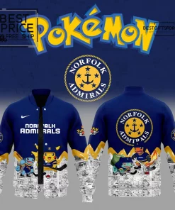 Norfolk Admirals x Pokémon Special Edition Baseball Jacket