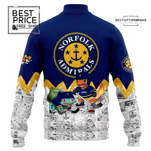 Norfolk Admirals x Pokémon Special Edition Baseball Jacket