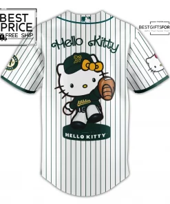 Oakland Athletics MLB x Hello Kitty Night Limited Edition Baseball Jersey 2