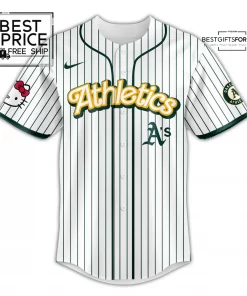 Oakland Athletics MLB x Hello Kitty Night Limited Edition Baseball Jersey 3