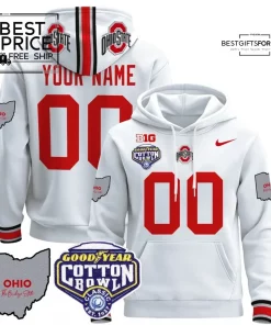 Ohio State Buckeyes Goodyear Cotton Bowl Special Edition Customizable Hoodie