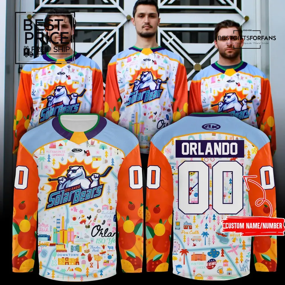 Orlando Solar Bears Orlando 150 Years Limited Edition Hockey Jersey Orlando Solar Bears Orlando 150 Years Limited Edition Hockey Jersey