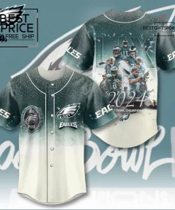 Philadelphia Eagles Super Bowl LVIII Commemorative Limited Edition Baseball Jersey