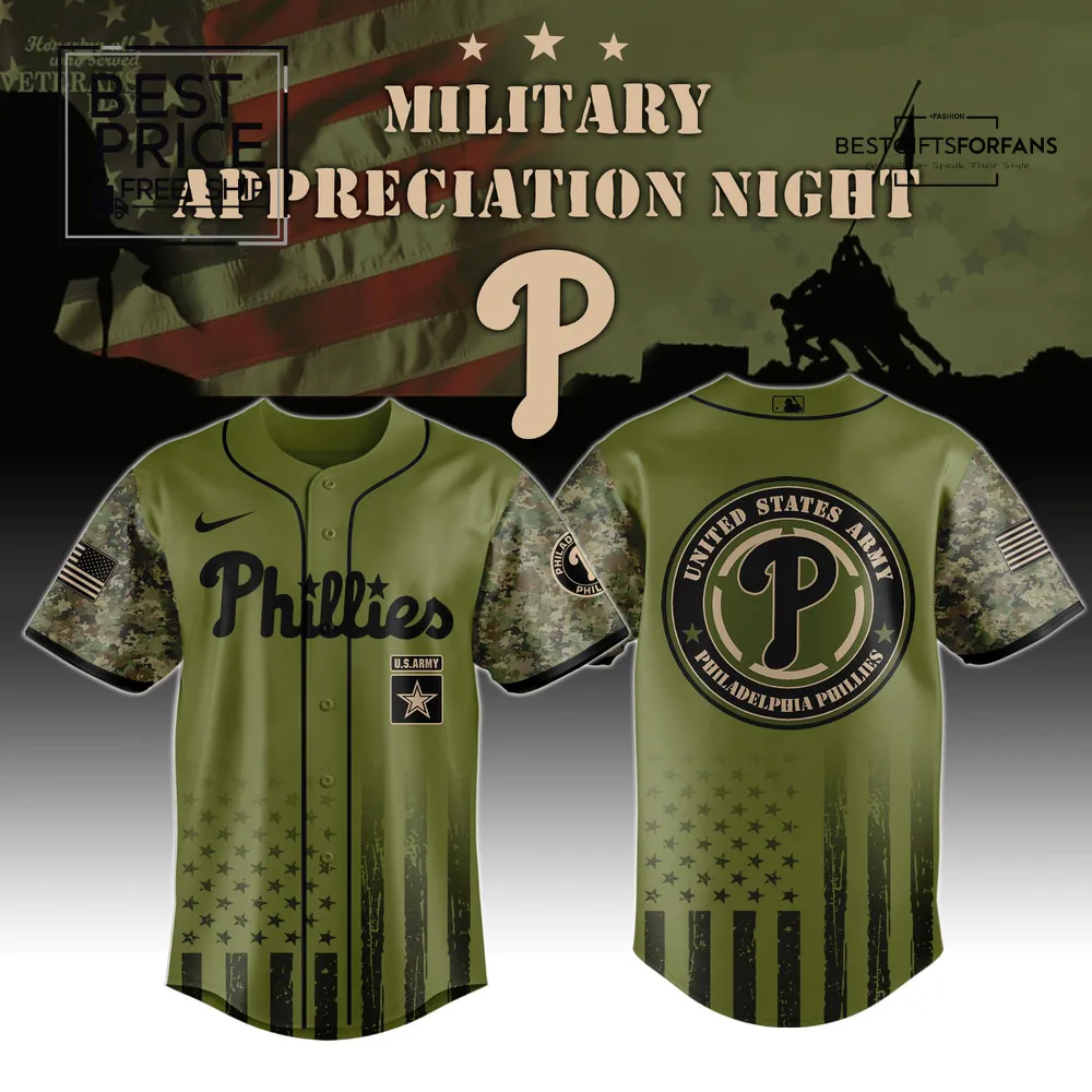 Philadelphia Phillies MLB x Military Appreciation Night Limited Edition 2025 Baseball Jersey Philadelphia Phillies MLB x Military Appreciation Night Limited Edition 2025 Baseball Jersey