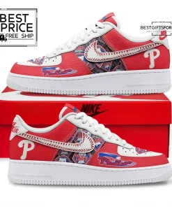 Philadelphia Phillies Custom Nike Air Force 1 Sneakers
