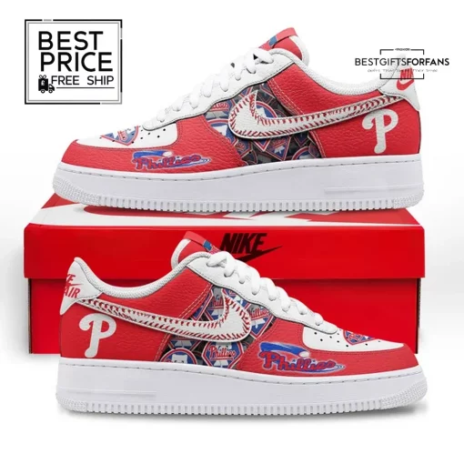 Philadelphia Phillies Custom Nike Air Force 1 Sneakers