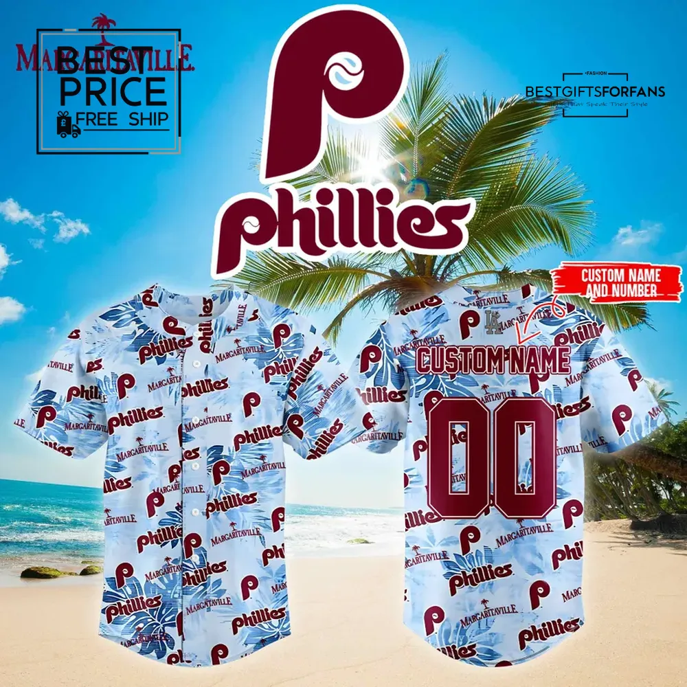 Philadelphia Phillies Margaritaville Theme Special Edition Custom Baseball Jersey Philadelphia Phillies Margaritaville Theme Special Edition Custom Baseball Jersey