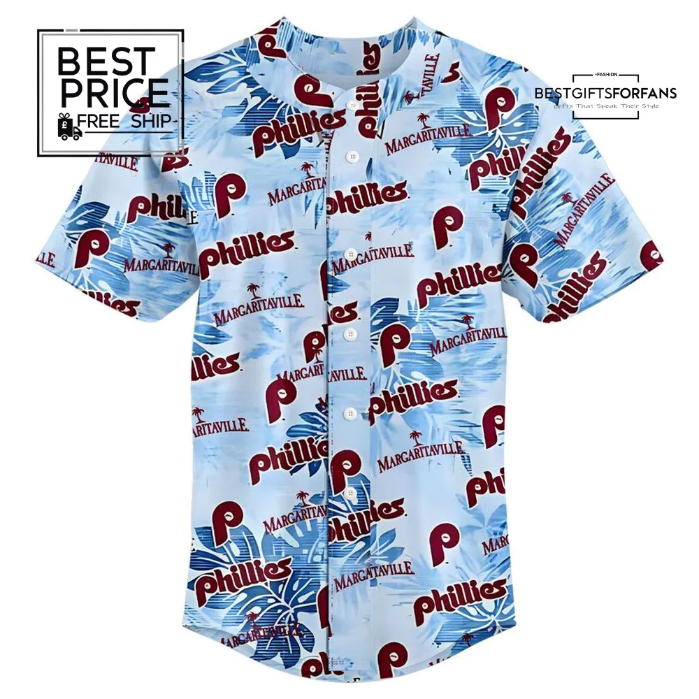 Philadelphia Phillies Margaritaville Theme Special Edition Custom Baseball Jersey Philadelphia Phillies Margaritaville Theme Special Edition Custom Baseball Jersey