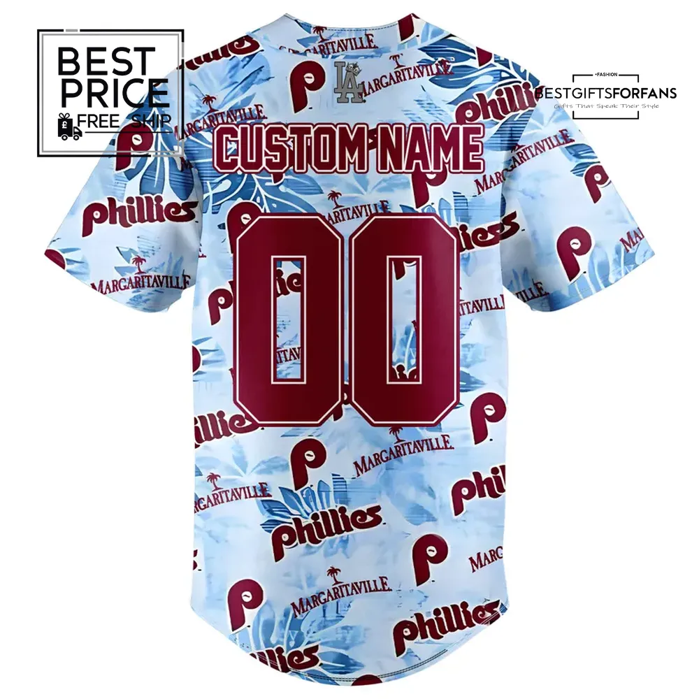 Philadelphia Phillies Margaritaville Theme Special Edition Custom Baseball Jersey Philadelphia Phillies Margaritaville Theme Special Edition Custom Baseball Jersey