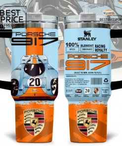 Porsche 917 Gulf Livery Limited Edition Stanley Tumbler