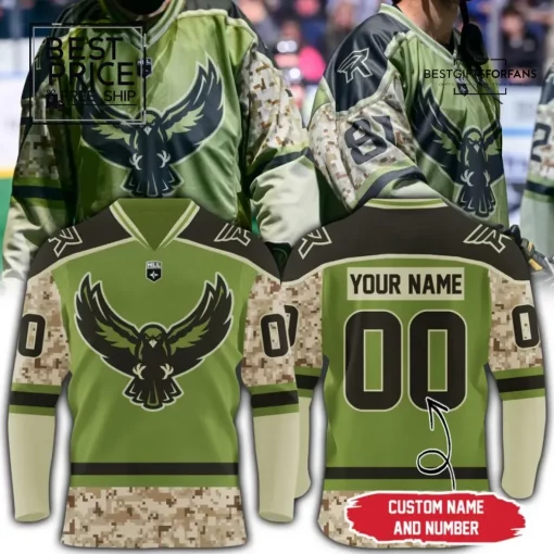 Rochester Knighthawks Military Appreciation Custom Lacrosse Limited Edition Hockey Jersey