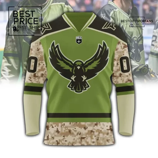 Rochester Knighthawks Military Appreciation Custom Lacrosse Limited Edition Hockey Jersey
