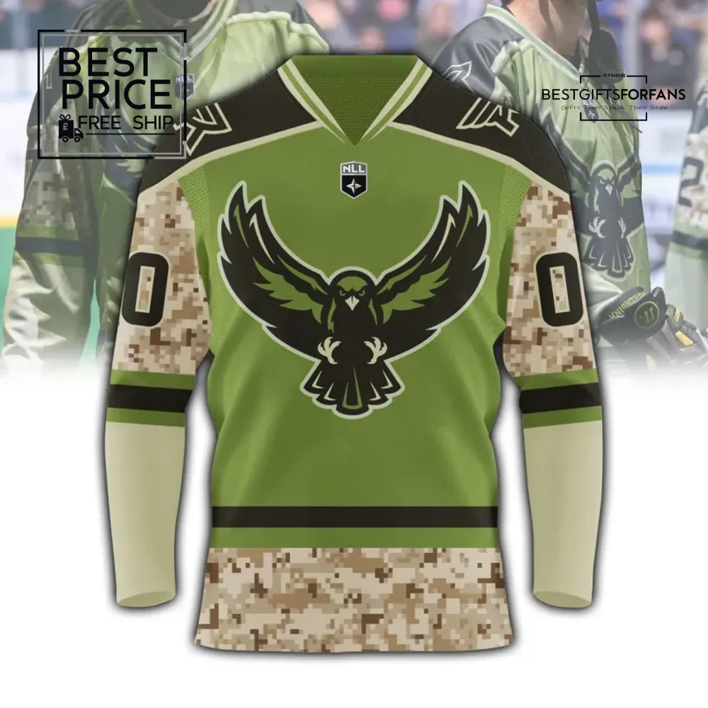 Rochester Knighthawks Military Appreciation Custom Lacrosse Limited Edition Hockey Jersey Rochester Knighthawks Military Appreciation Custom Lacrosse Limited Edition Hockey Jersey