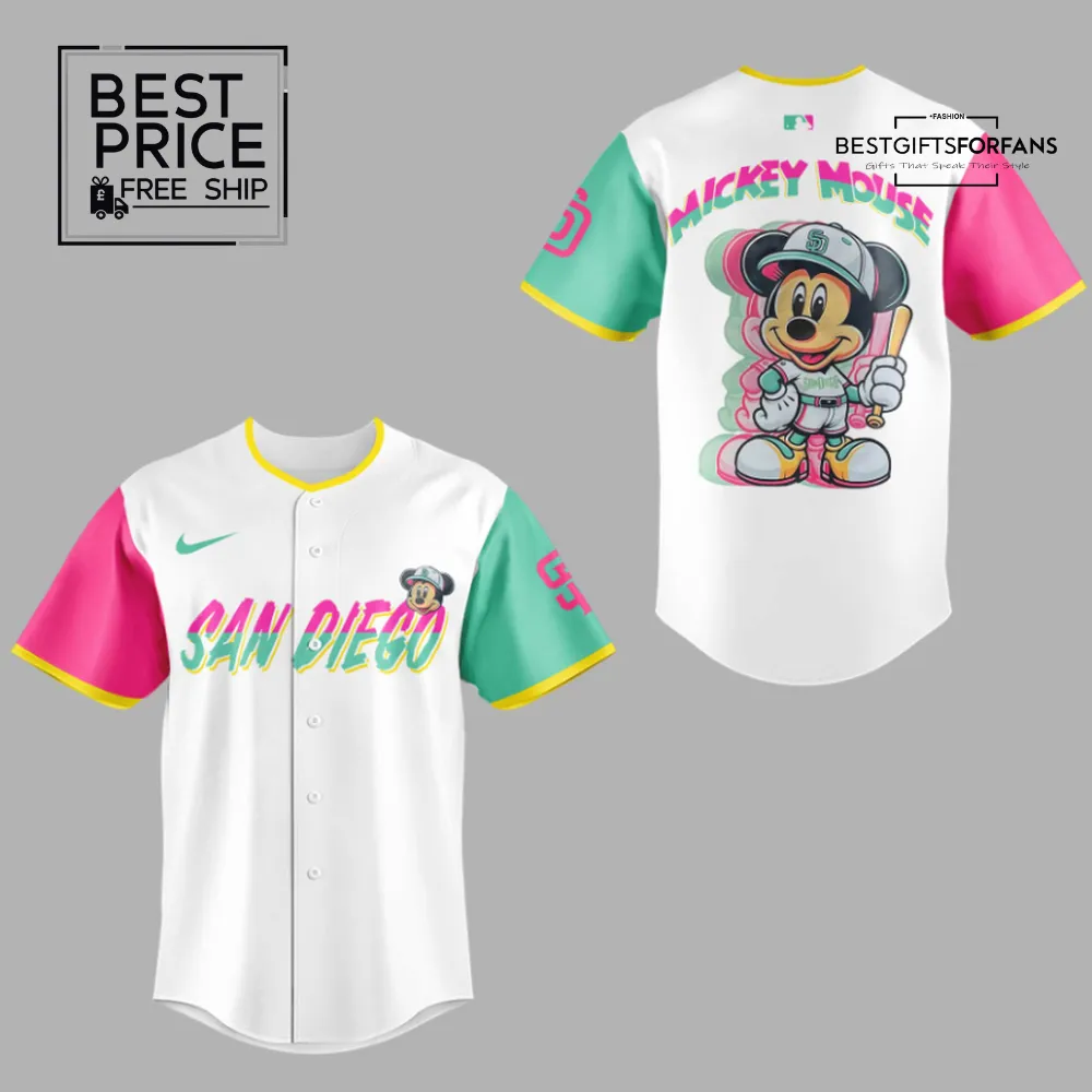 SD Padres x Mickey Mouse Limited Edition Baseball Jersey SD Padres x Mickey Mouse Limited Edition Baseball Jersey