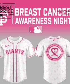 SF Giants Breast Cancer Awareness Limited Edition Baseball Jersey