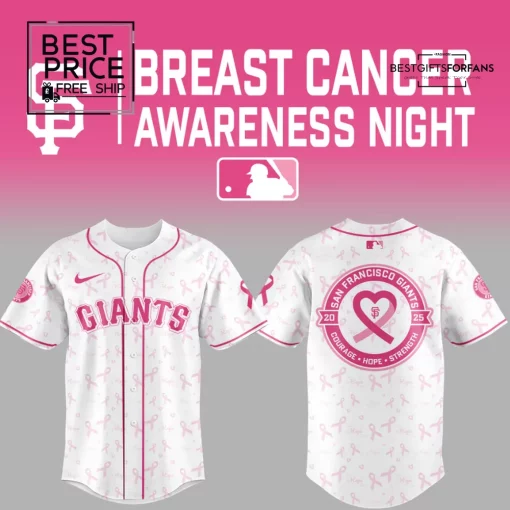 SF Giants Breast Cancer Awareness Limited Edition Baseball Jersey