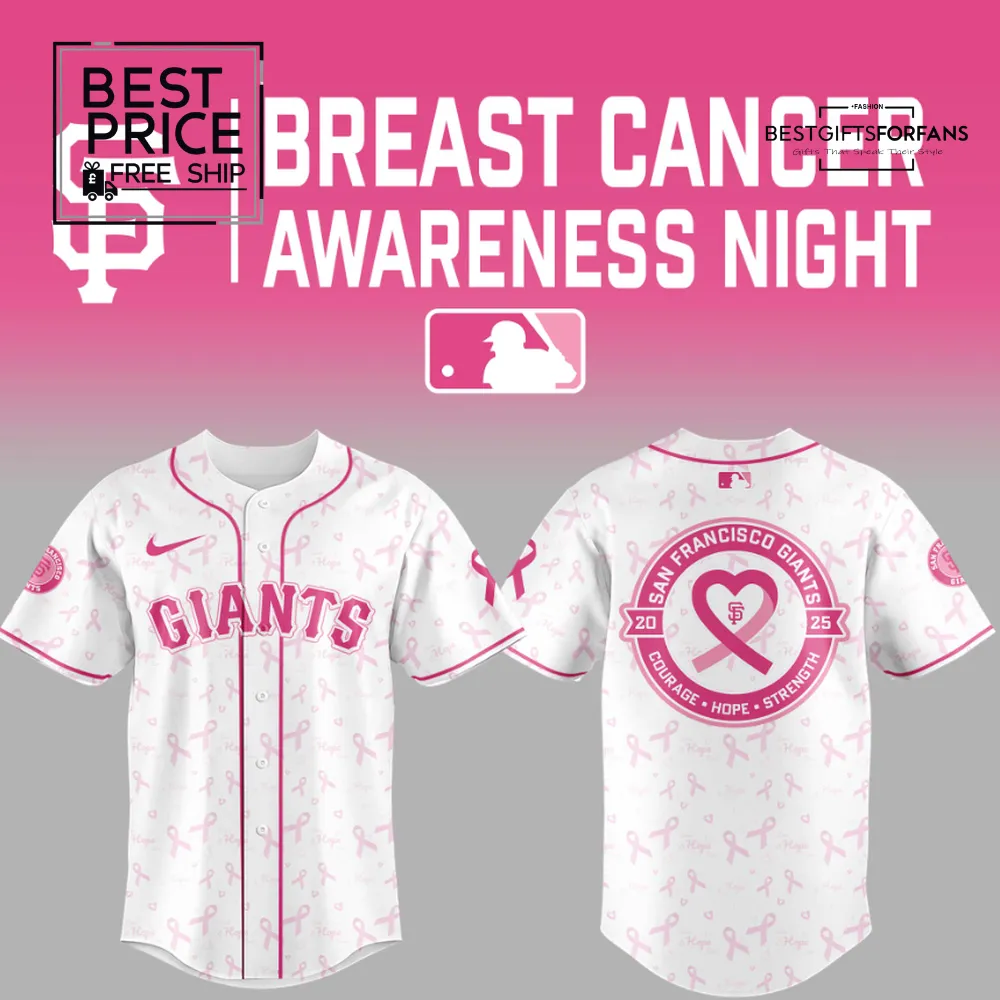 SF Giants Breast Cancer Awareness Limited Edition Baseball Jersey SF Giants Breast Cancer Awareness Limited Edition Baseball Jersey