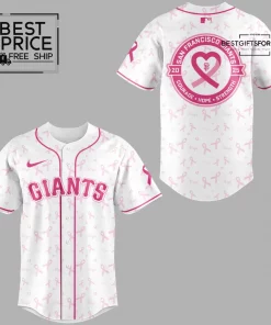 SF Giants Breast Cancer Awareness Limited Edition Baseball Jersey