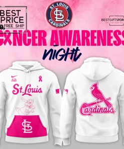 St. Louis Cardinals Cancer Awareness Night Special Edition Hoodie