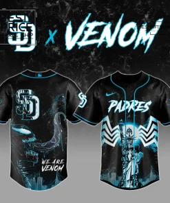 San Diego Padres x Marvels Venom Limited Edition Baseball Jersey