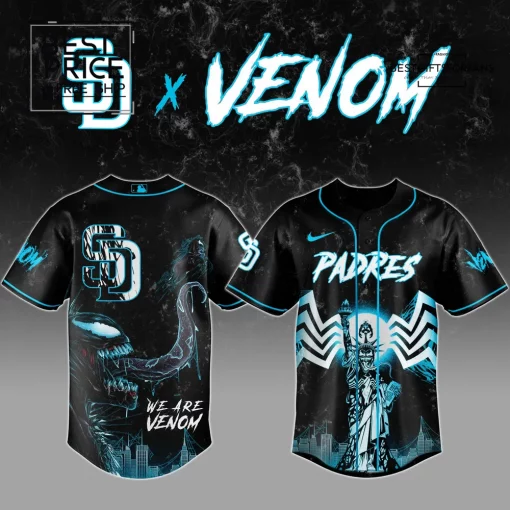 San Diego Padres x Marvels Venom Limited Edition Baseball Jersey