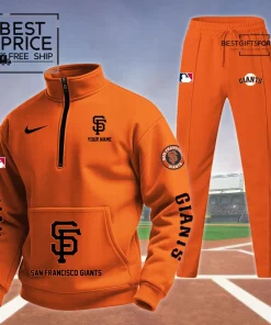 San Francisco Giants Custom Name Special Edition Half Zip Hoodie