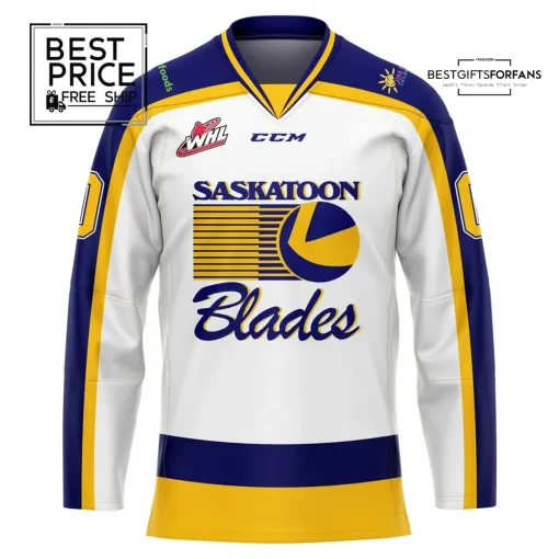Saskatoon Blades Retro Custom Hockey Jersey