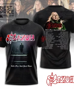Saxon Hell, Fire And Steel Tour T-Shirt Special Edition