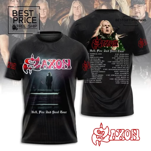 Saxon Hell, Fire And Steel Tour T-Shirt Special Edition